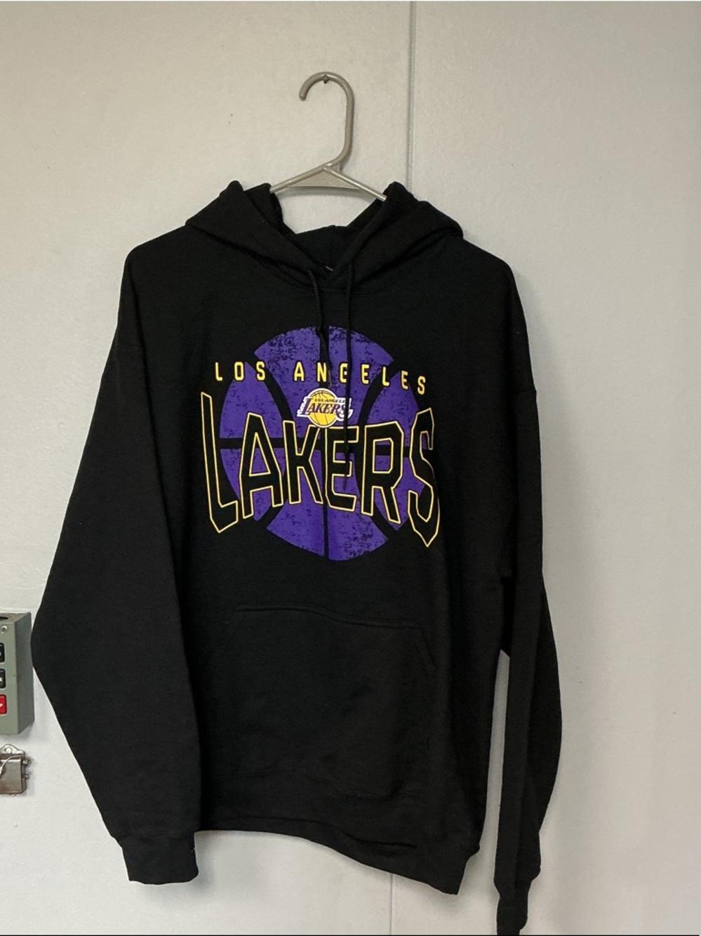 NBA Los Angeles Lakers Black Hoodie with Purple and Gold Logo